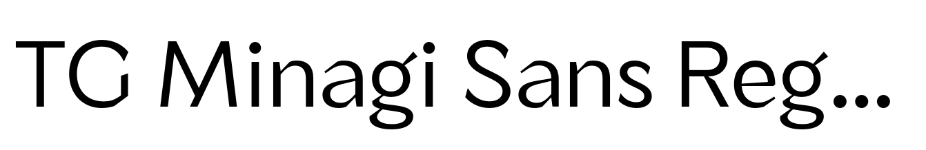 TG Minagi Sans Regular